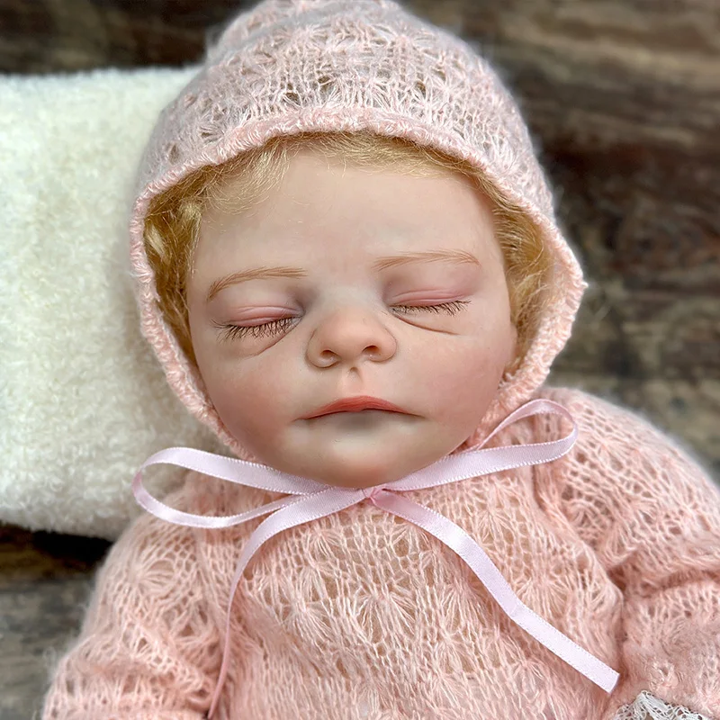 

43cm Freya Already Painted Finished Reborn Toddler Popular Cute Doll with Cloth Body High Quality Handmade Doll Real Soft Touch