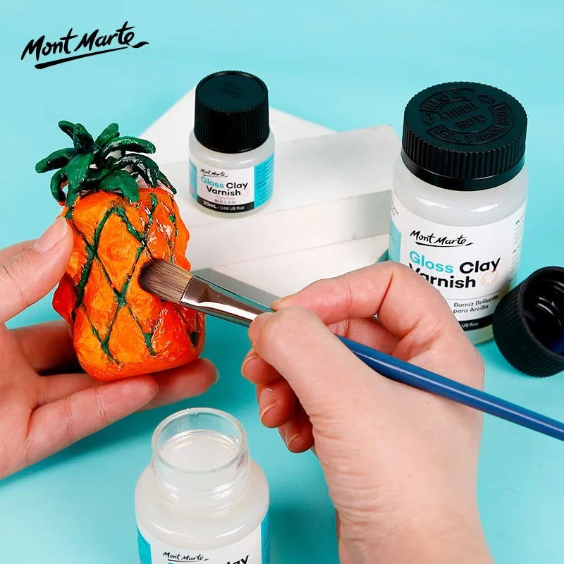 20ml/60ml Mont Marte Glossy Clay Varnish Gloss Signature Clay Sculpture Sealant, for Polymer or Air Hardening Clay