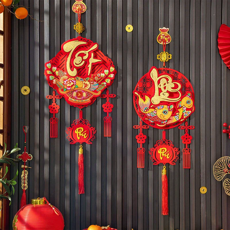 

2026 New Vietnamese Spring Festival Tassels Window Door Hanging Ornament Vietnam Wall Pendant 2026 New Year Decor Supplies