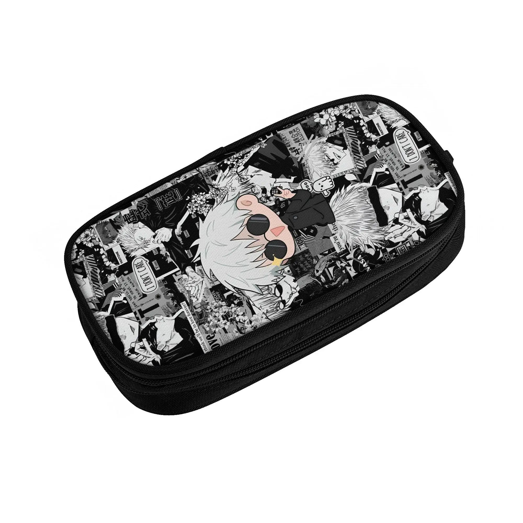 Custom J-Jujutsus K-Kaisens Pencil Case for Girls Boys Large Storage Cartoon Manga Pen Box Bag School Accessories