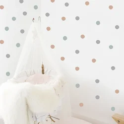 1PC Watercolor Mint Green Polka Dot Stickers Children Room Kindergarten Decorate Gift Wall Stickers Room Decor Aesthetic Sticker