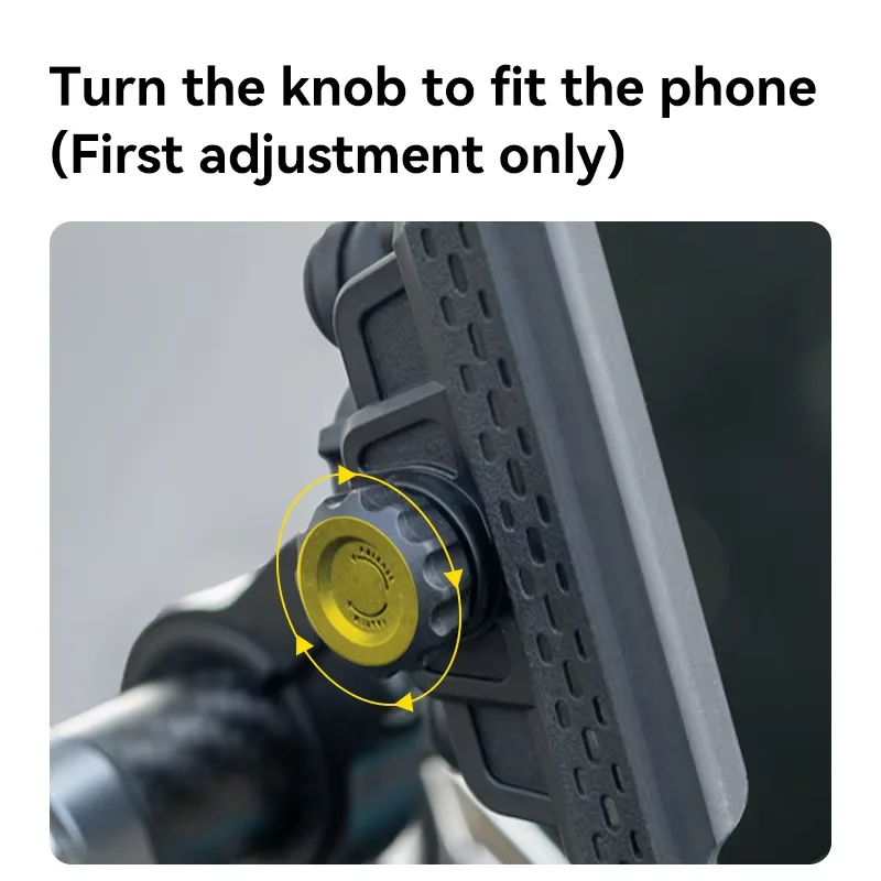 Uchwyt motocyklowy na telefon SMNU N2, amortyzujący, bezprzewodowe ładowanie, regulacja jedną ręką, antykradzieżowy, kompatybilny z kamerą, stojak do jazdy.