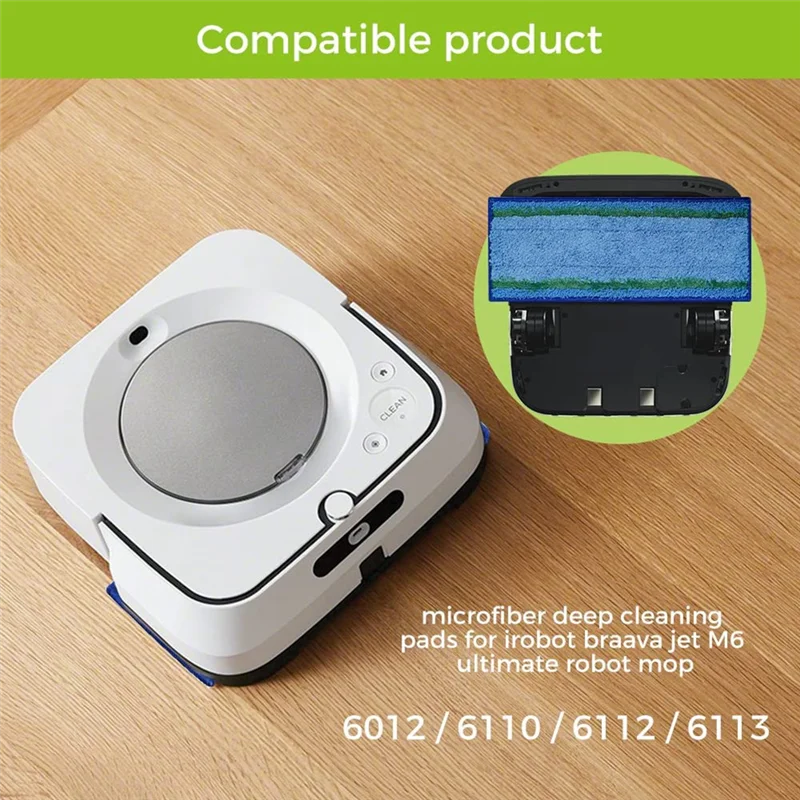 ГОРЯЧИЕ 6 шт. аксессуары для швабры для iRobot Braava Jet M6 Series Ultimate Robot Mop, моющиеся и многоразовые подушечки для влажной уборки роботов