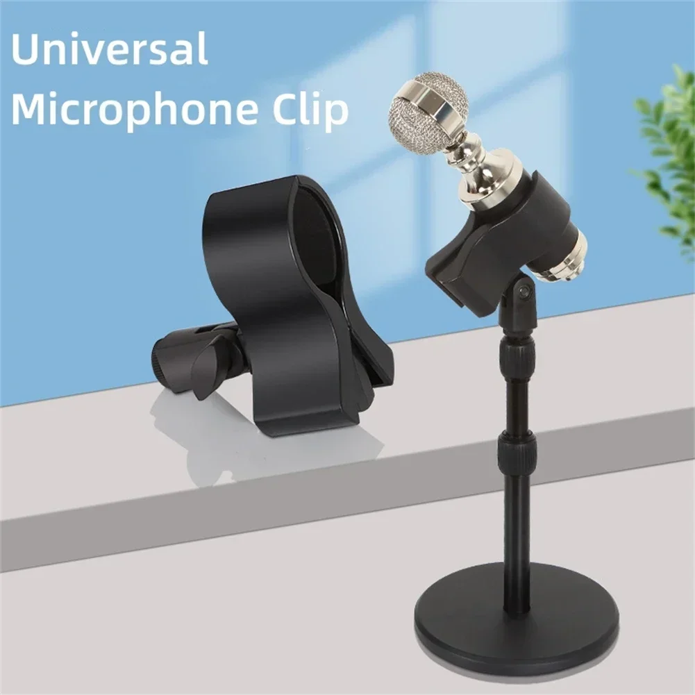 Microphone Clip Microphone Bracket Clamp Mic Clamp Holder With 3/8 Adapter For 3.2-6.8CM For Broadcast Mic Stand Clamp