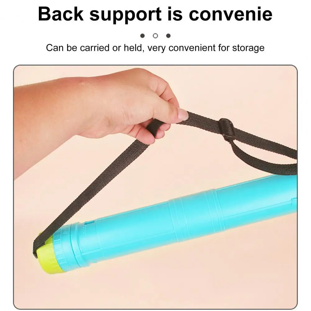 Tubo de viaje telescópico para pintura artística, tubo de transporte de arte telescópico ajustable para almacenamiento de dibujo de documentos para viajar