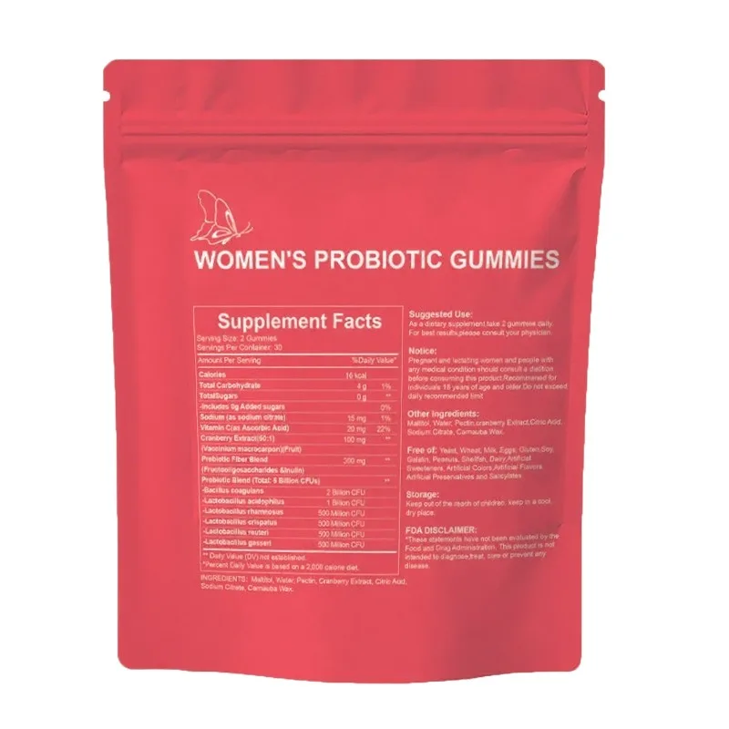 علكة بروبيوتيك للنساء لتنظيم أمعاء البروبيوتيك مثالية للرعاية الصحية في الجهاز الهضمي وتوازن ميكروبيوم الأمعاء
