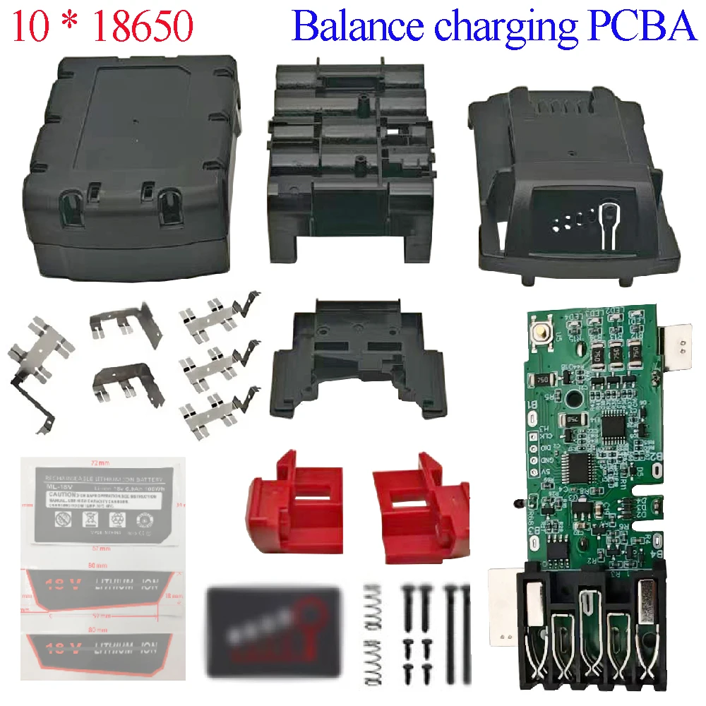 For M18 Li-ion Battery Plastic Case BMS PCB Balance Charging Protection Board Box Shell For Milwaukee Lithium Battery Housing