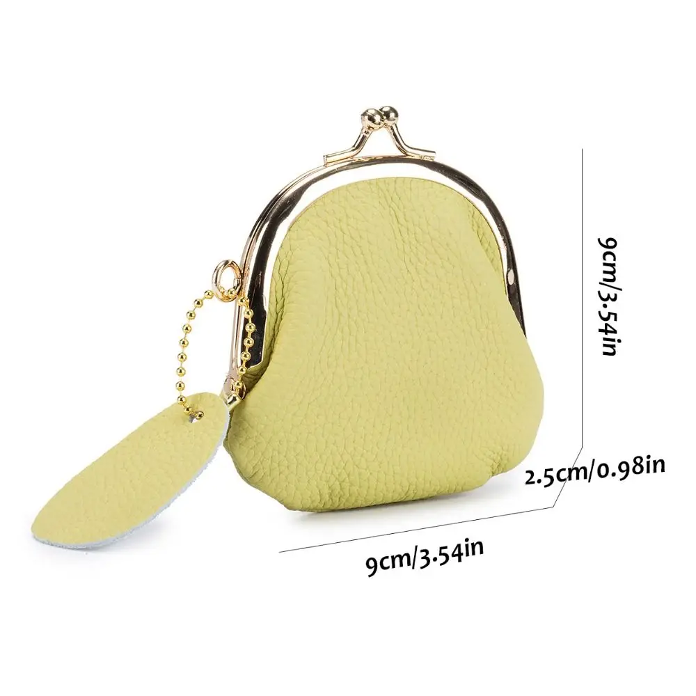 Tarjetero de cuero PU, monedero, bolsa de almacenamiento, monedero, monedero pequeño, bolso con cierre de beso, bolso de mano, bolso de lápiz labial para exteriores