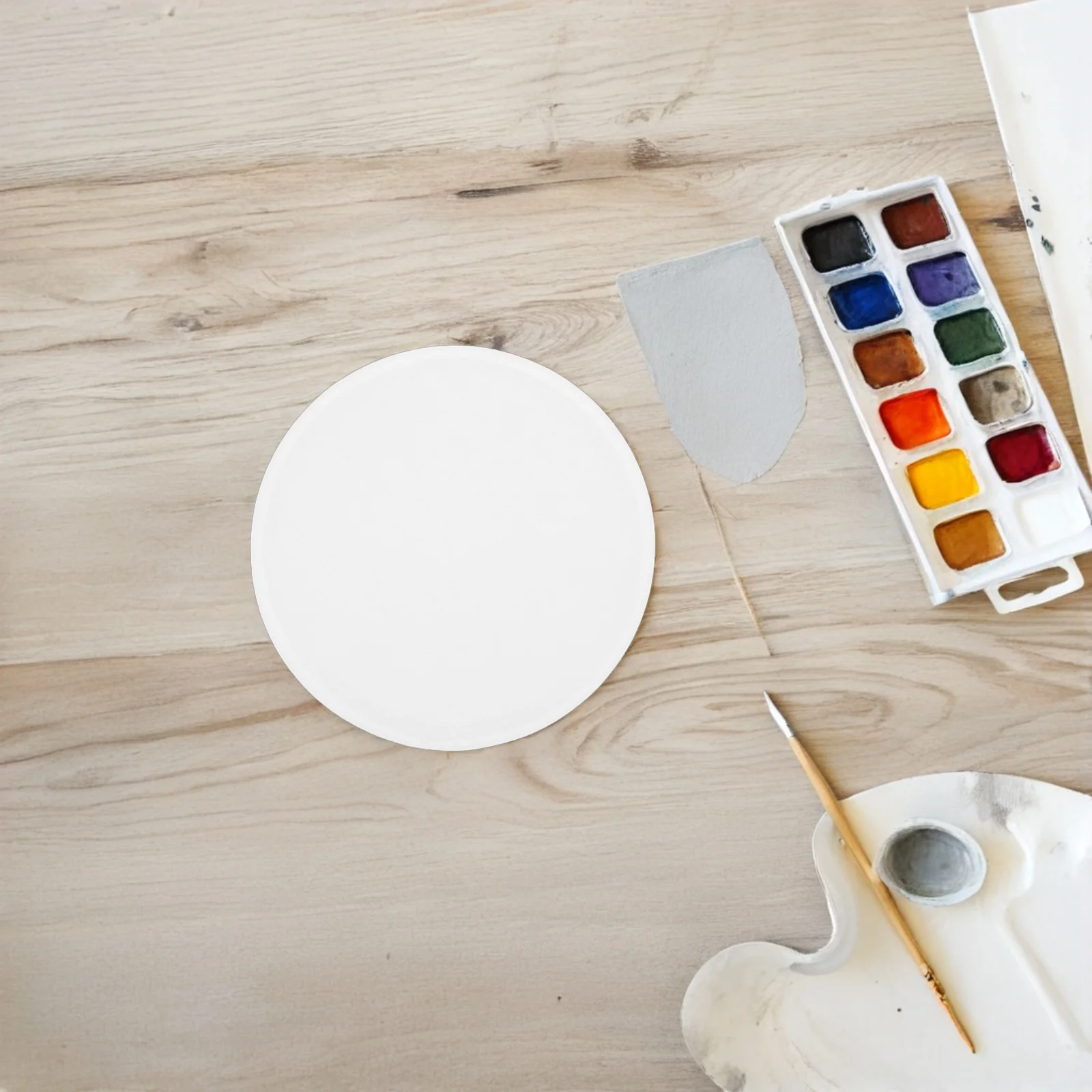 

100Pcs Round Drawing Paperboard Blank White Smooth Surface for Sketching Painting DIY Craft Supplies Artists Portable