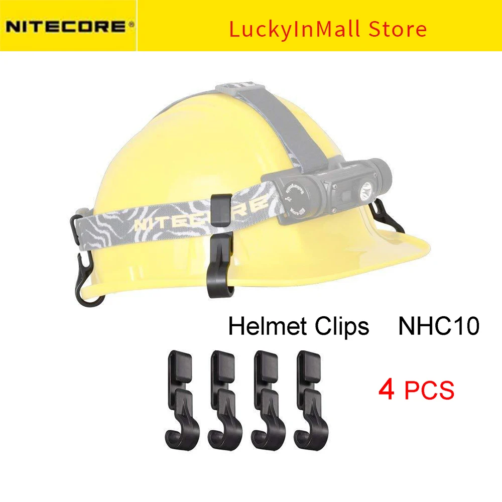 

2023 NITECORE NHC10 Helmet Clip x 4 Packs for Headlamp Headband NU05 NU10 NU20 NU25 NU30 HC30 HC33 HC60 HC65 HC70 HA40 T360 EH1S