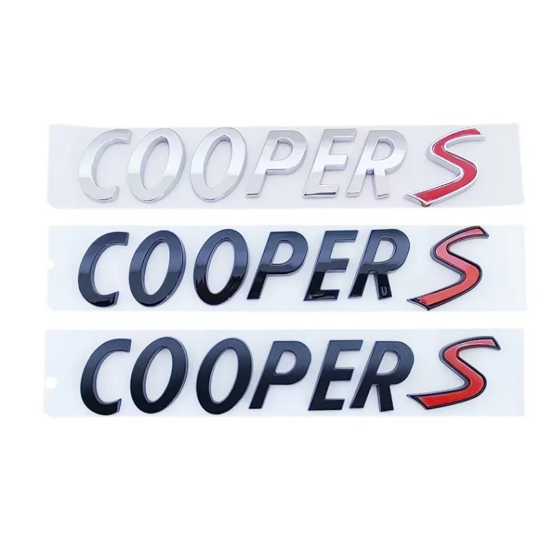 3D ABS MINI Cooper S Rear Boot Emblem Badge Trunk Logo Decals Sticker For Mini Coopers R50 R52 R53 R56 R57 R58 R60 F55 F56