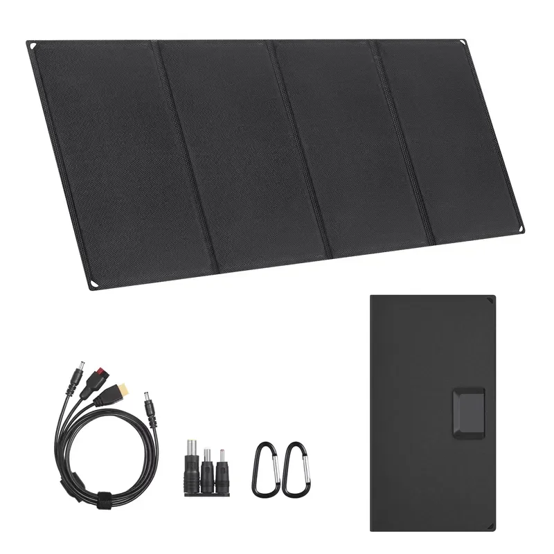 Ultra Light Weight 60W HPBC Cell ETFE Integrated Lamination Portable Foldable Solar Panel Charger USB QC24W Type-C 45W DC 18V