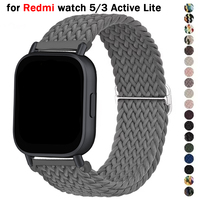 Braided Solo Loop Band For Redmi Watch 5/3 Active Nylon Correa Strap For Xiaomi Redmi Watch 5/3 Lite Watch Bracelet Accessorie