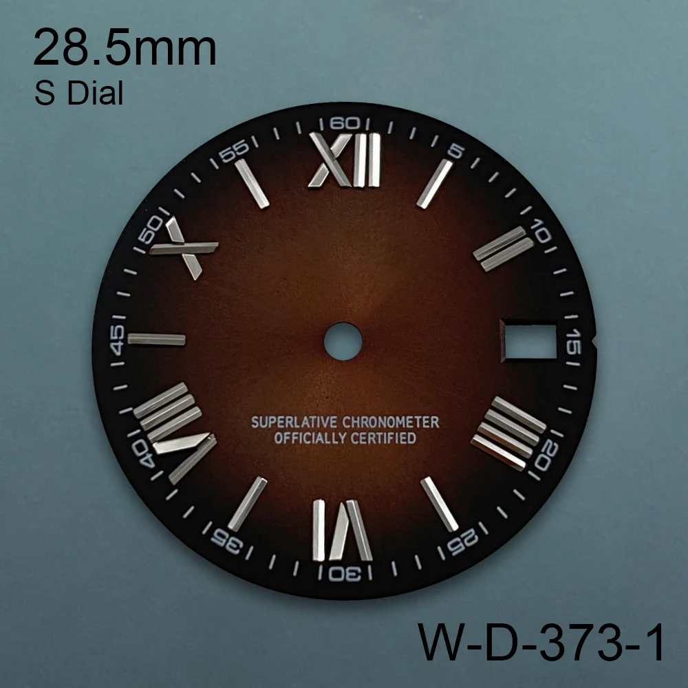 28,5 mm S Logo Roma Sunburst quadrante adatto NH35/NH36/4R/7S movimento giapponese quadrante di alta qualità accessori per la modifica dell'orologio