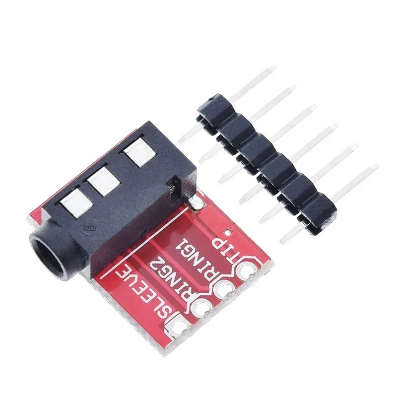 3.5Mm Jack Plug Stereo Plastik + Logam TRRS Headset Audio Socket Breakout Board Extension Connector Module 3.5Mm Jack