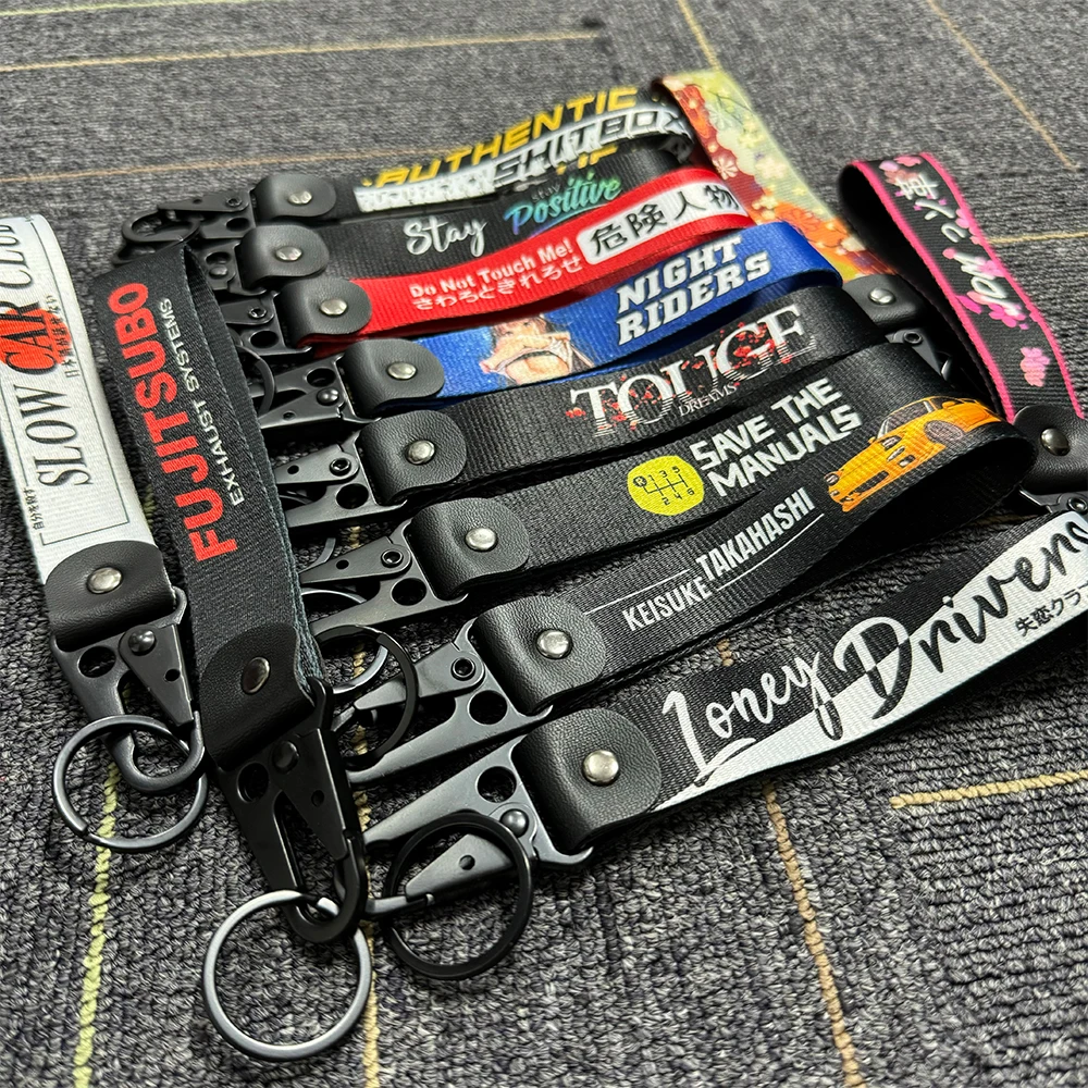 Newest Japanese JDM Modified Culture Seal Eagle Beak Clasp Wrist with Key Clasp Keychain Key Ring For Lonely Driver