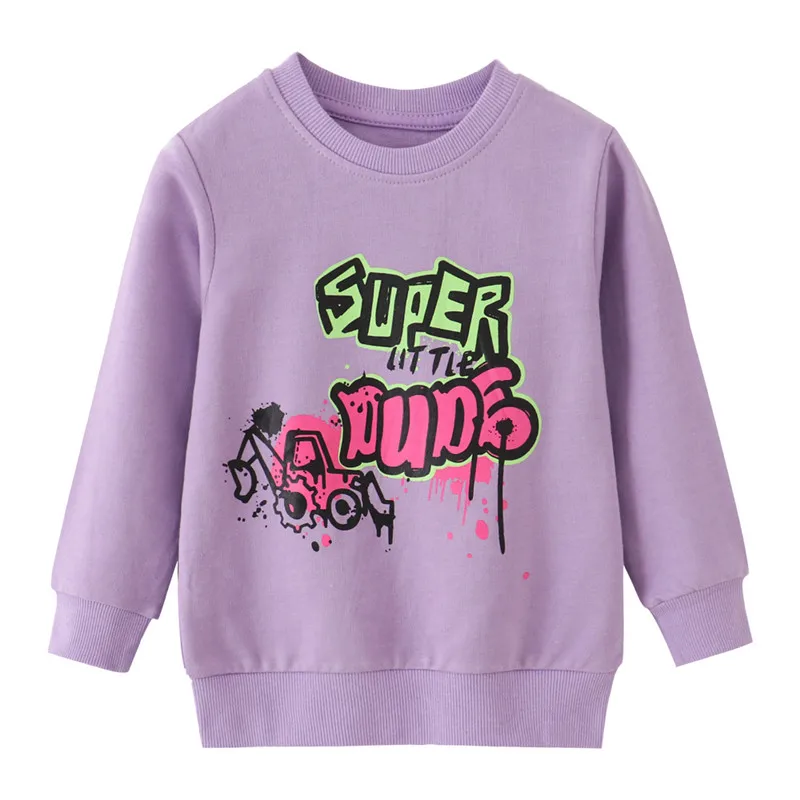 

Jumping Meters 2-7T Autumn Spring Cars Embroidery For Boys Girls Full Sleeve Todder Clothing Hot Selling Kids Hooded Shirts