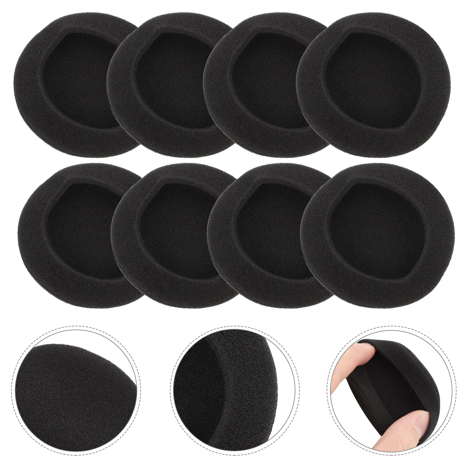 

20 Pcs Sponge Earphone Pad Ear Headset Ear Cushion Pad Replacement Cushions Black Durable Comfortable Soft Elastic
