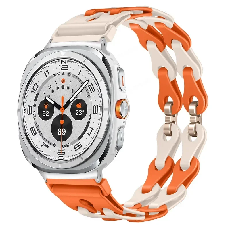 Pop Band For Samsung Galaxy Watch 7 Ultra Fashion Skeleton Bracelet Silicone Strap Samsung Watch 7 Ultra Creative Universal Stra