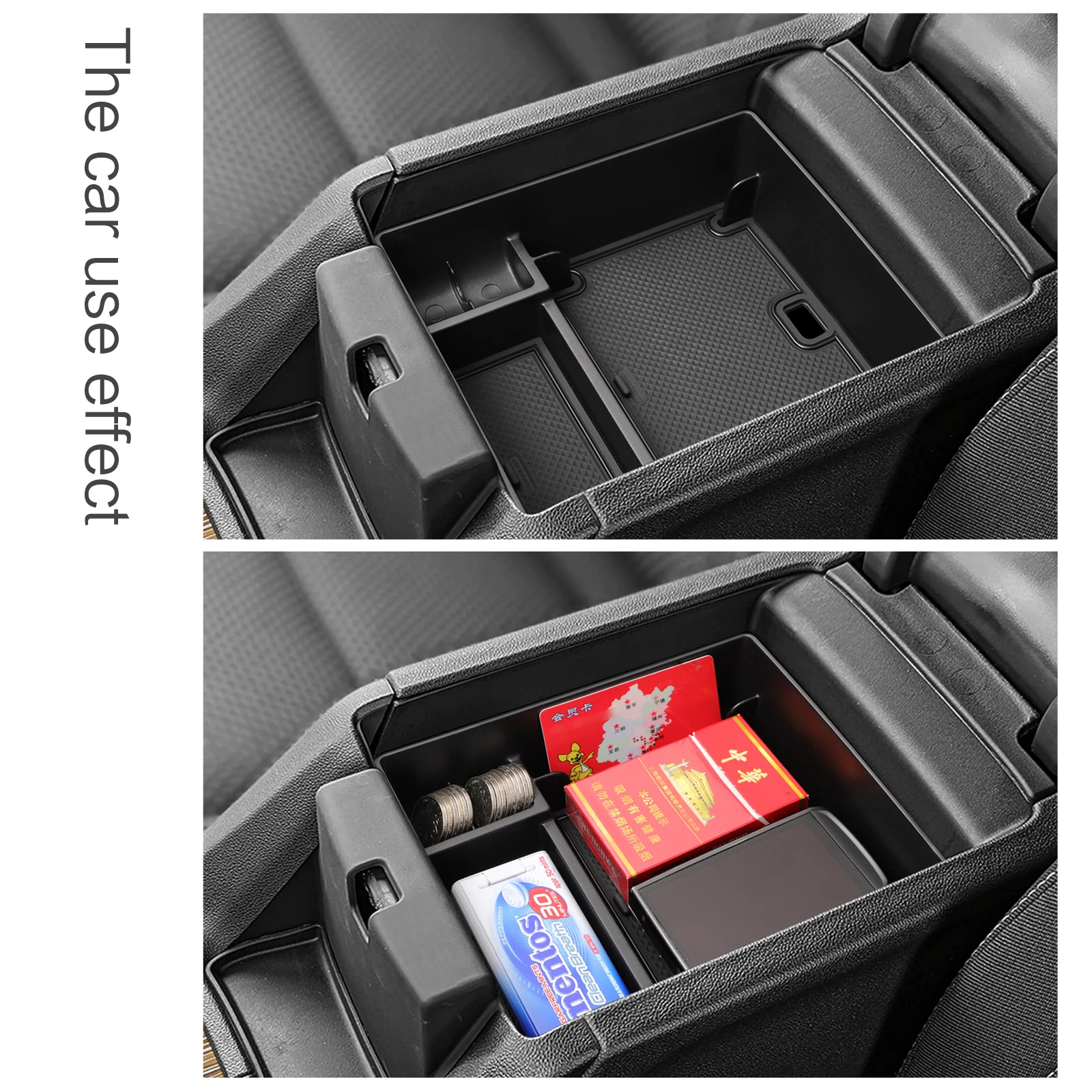 Armrest Storage Box for GMC Acadia 2017 - 2022 2023 Car Center Console Tray Organizer Interior Accessories Tidying Black