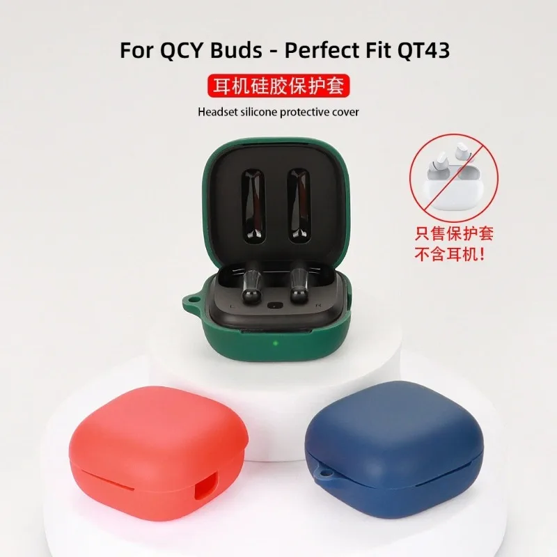 

Heavy Duty Anti-Dust Anti-Drop Silicone Case For QCY Buds Bluetooth Earphones - QT43 Protective Cover Exclusively Charging Case