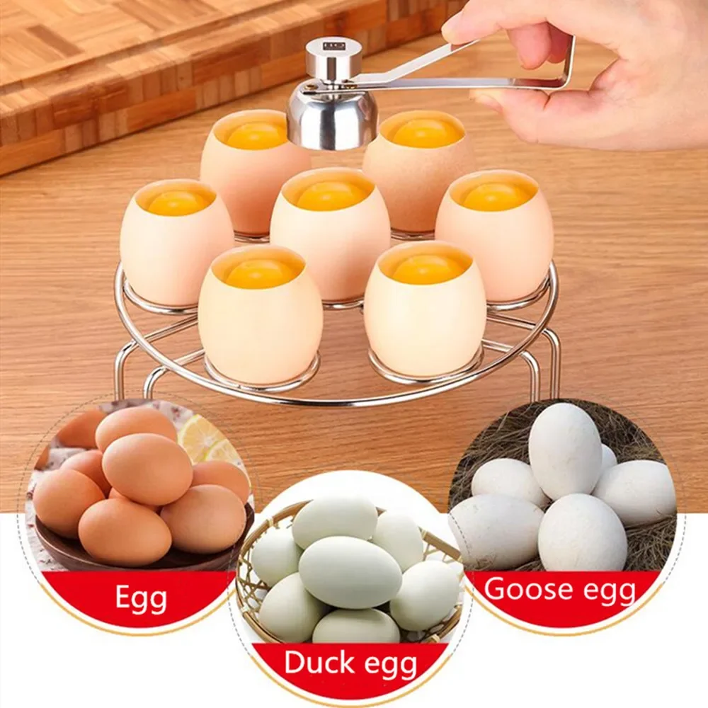 Stainless Steel Egg Scissors Eggshell Cutter Egg Topper Shell Opener Cracker Kitchen Gadgets Baking Tools Egg Sheller Family