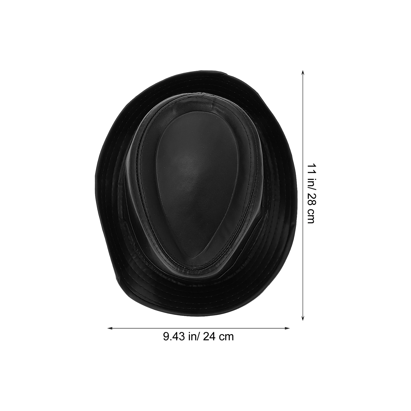 

Jazz Top Hat PU Black Cap Sun Visor Retro Outdoor Leisure Hat for Men Middle Aged Elderly Photography Travel Masquerade