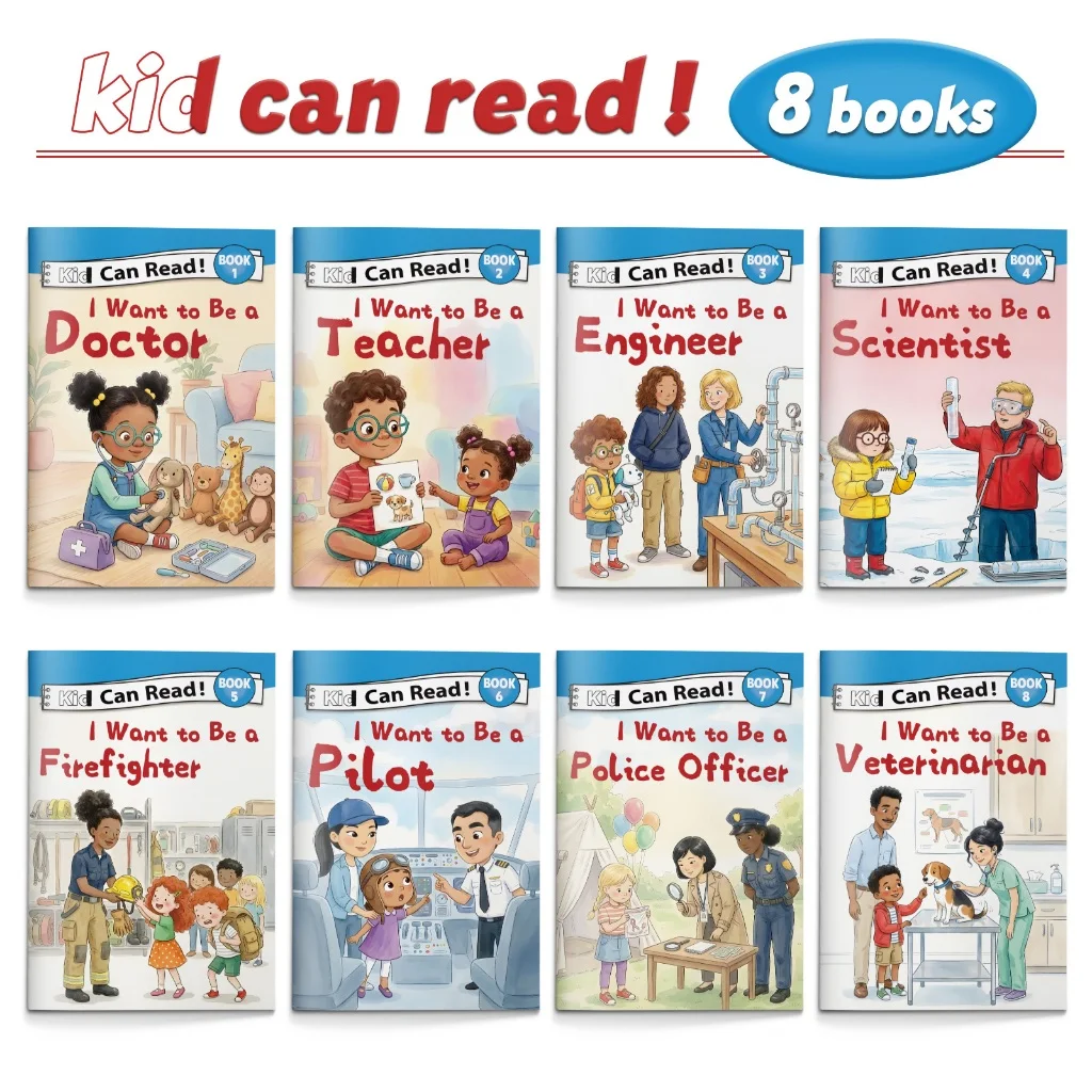 Libros de cuentos infantiles, libros infantiles educativos con temática de carreras profesionales, regalos de lectura para padres e hijos, materiales de lectura para niños