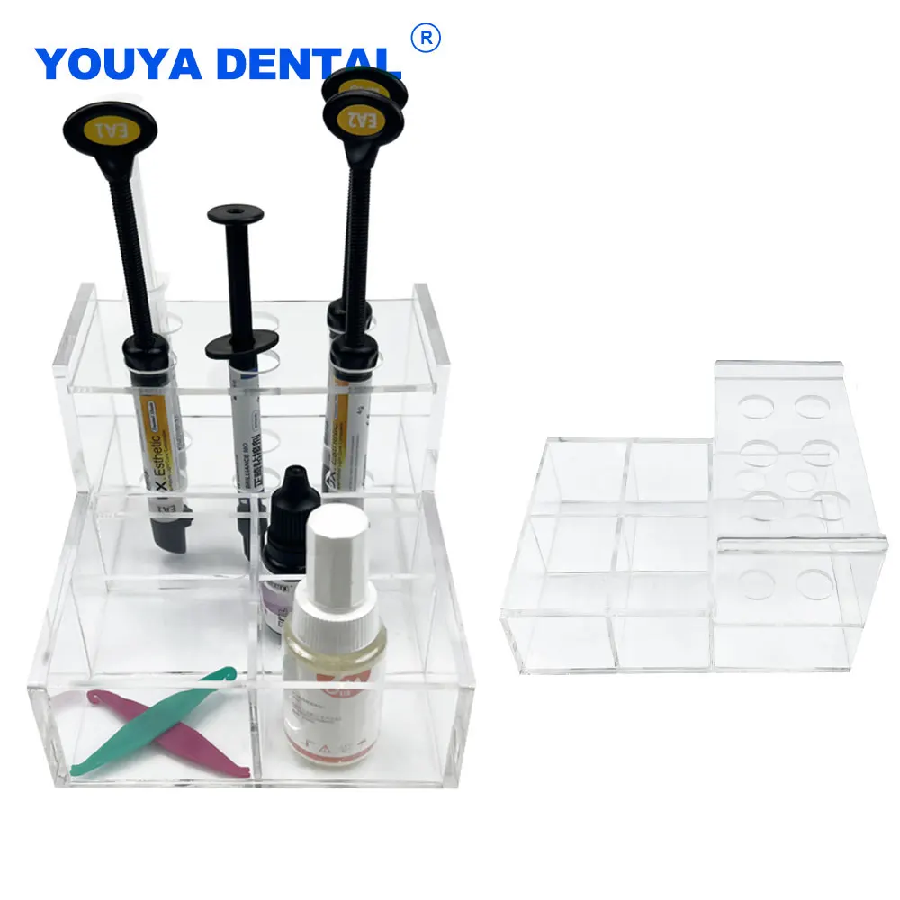 

Dental Transparent Resin Composite Organizer Syringe Acrylic Holder Adhesive Applicator Placement Rack Dentistry Clinic Supplies