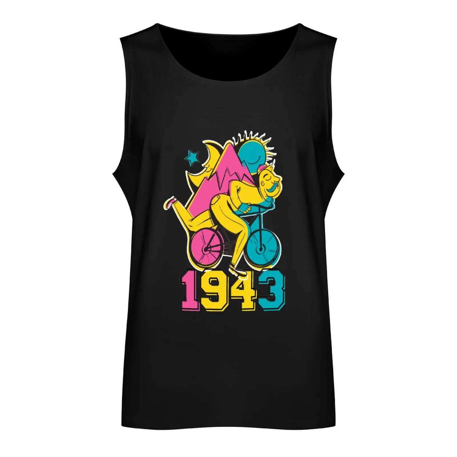 LSD BICYCLE DAY Tank Top gym shirt man Men's gym Men's t-shirts