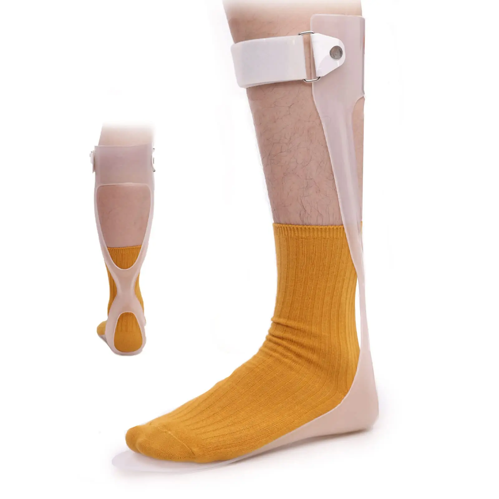 Foot Drop Brace Ankle Foot Orthosis Adjustable Afo Walking with Shoes for Stroke Hemiplegia Suitable for Men/ Women Left/ Right