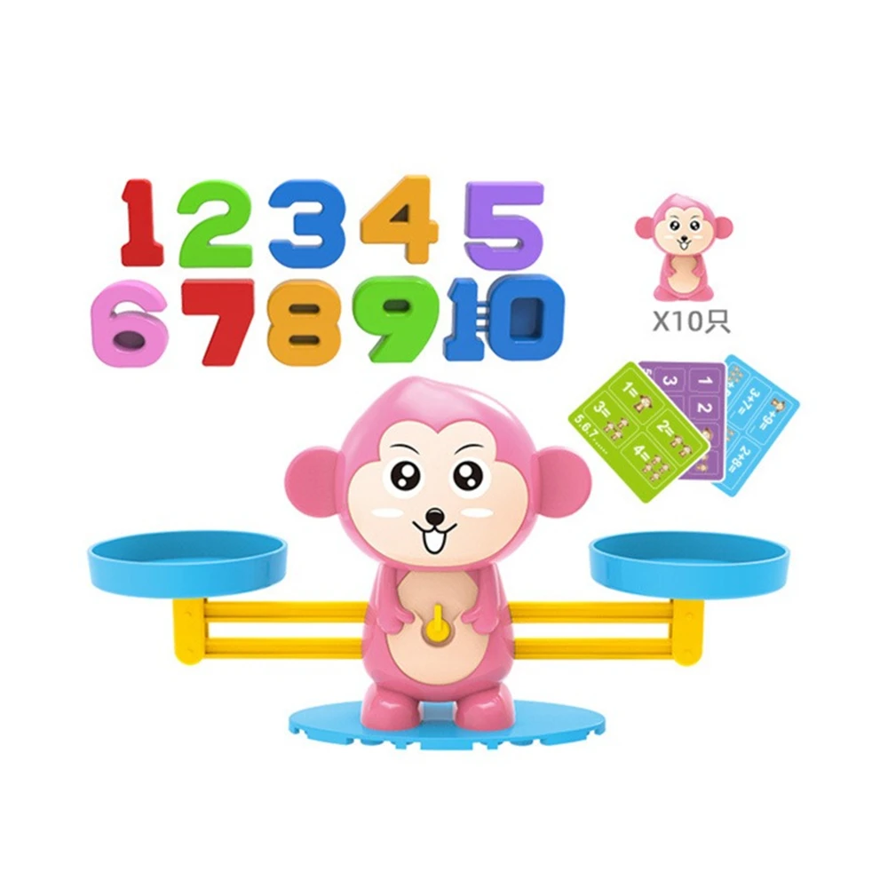 Educational Math Toy Smart Monkey Balance Scale Kids Toy Digital Number Board Game Educational Learning Toys Teaching Material