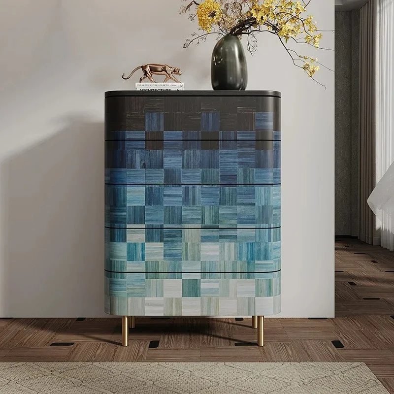 

Italian style, solid wood chest, household living room, locker, storage, entrance cabinet9338
