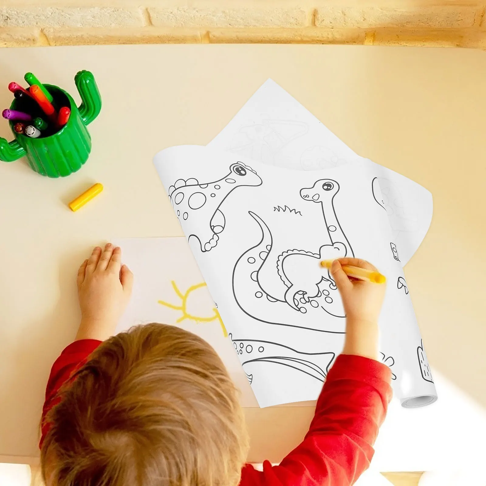 

2pcs Graffiti Scroll Coloring Paper Kids Drawing Roll Giant Poster Children Toy Safe Creative Thinking