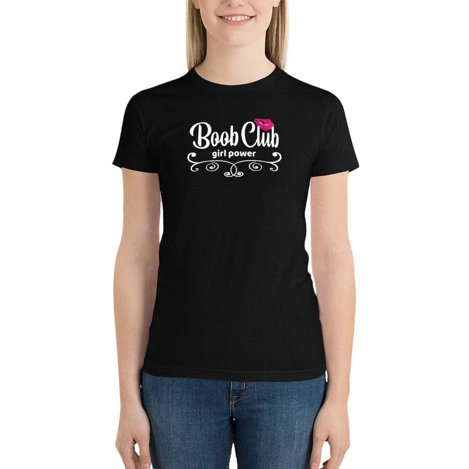 Girl Power, Boob Club For strong Sexy Women T-Shirt tops female Aesthetic clothing Summer Women's clothing