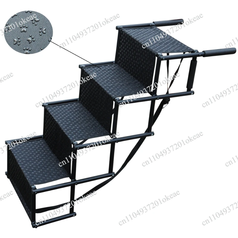 Portable pet ramps, foldable vehicle access steps with non-slip surfaces, stairs with adjustable slopes