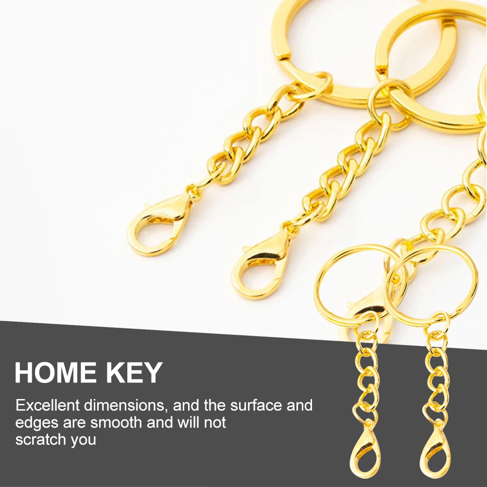 

50 Pcs Key Chain Pendant Lobster Clip Keychain Craft Hooks The up Jewellery Making Keyrings Metal Clips Claw Clasp