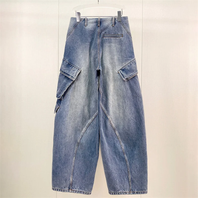 women's jeans New low rise slim fit straight leg pants for autumn 2026 Multi pocket decoration cargo pants cotton women's pants