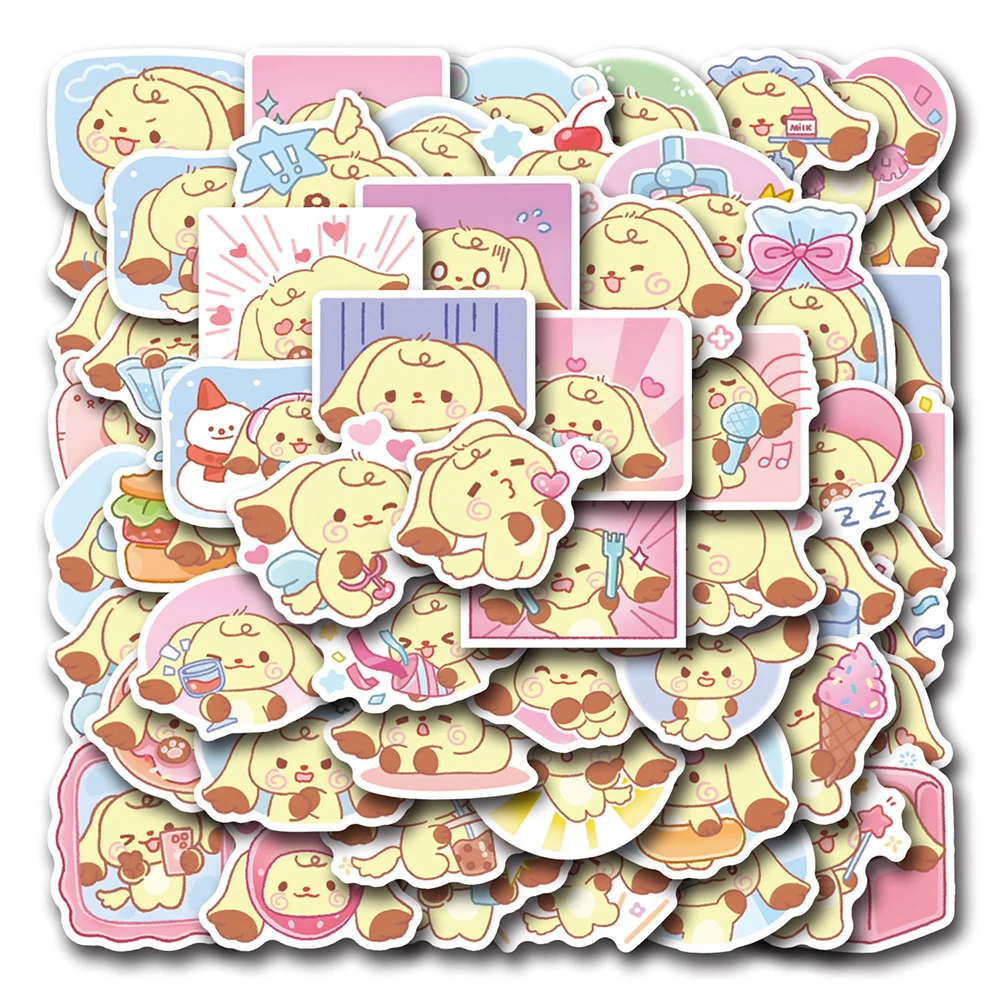 

10/30/55pcs Kawaii Cartoon Pompom Purin Stickers Cute Sanrio Kid DIY Sticker Toys Laptop Stationery Phone Anime Graffiti Decals