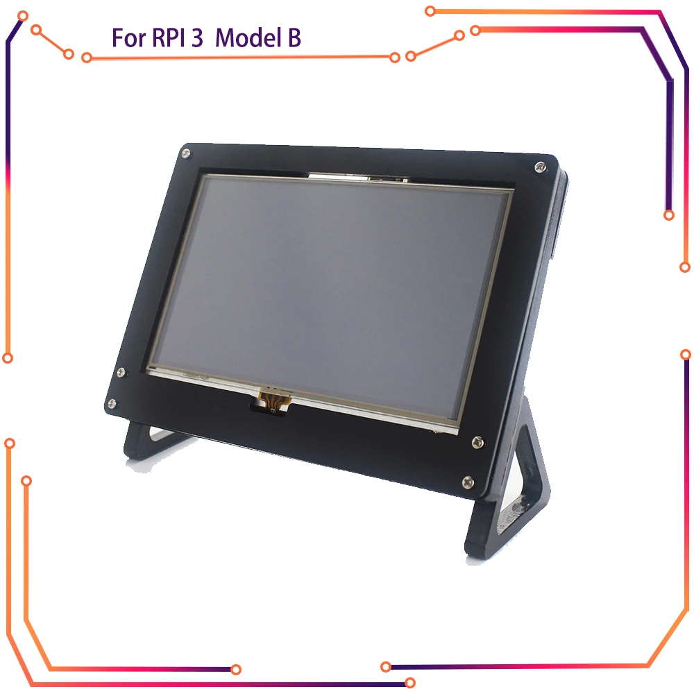 

Raspberry Pi 3 Model B+ Plus 5 inch LCD Acrylic Bracket Case Black Fixed Bracket Holder for Touchscreen Support