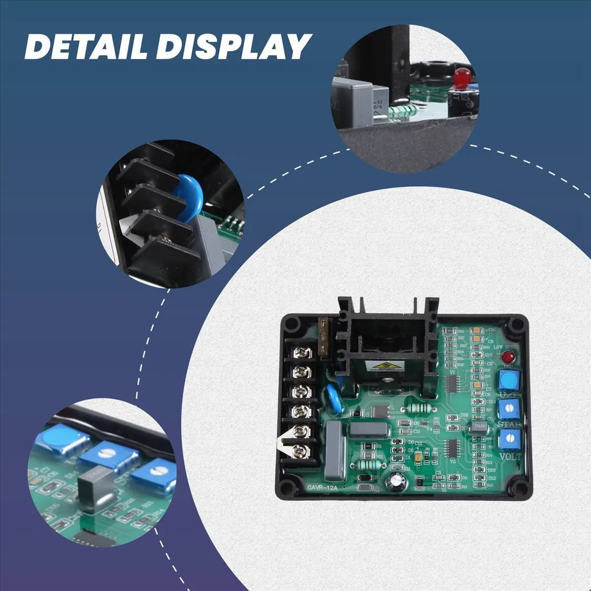 ●GAVR-12A GAVR 12A AVR for Generator Automatic Voltage Regulator Board Voltage Regulator Board Generator Accessories