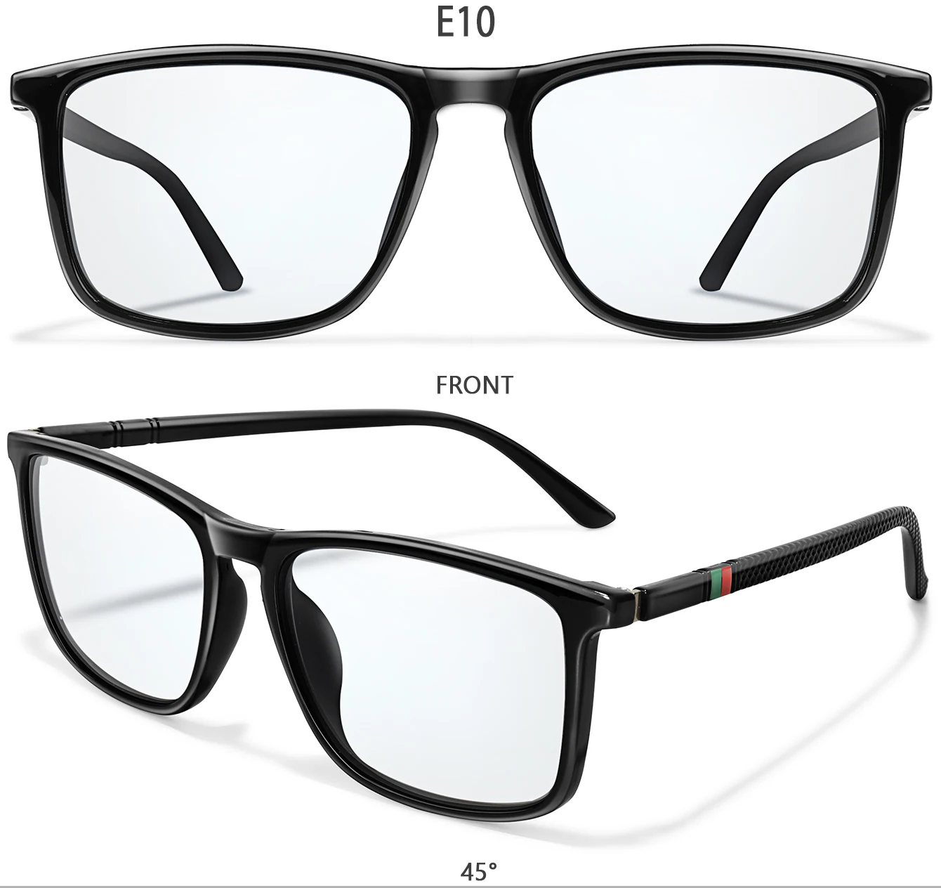 Klassische quadratische photochrome Sonnenbrille mit Etui für Damen und Herren, Outdoor-Sport, Radfahren, Baseball, bequeme Brille mit Box – Detail 7