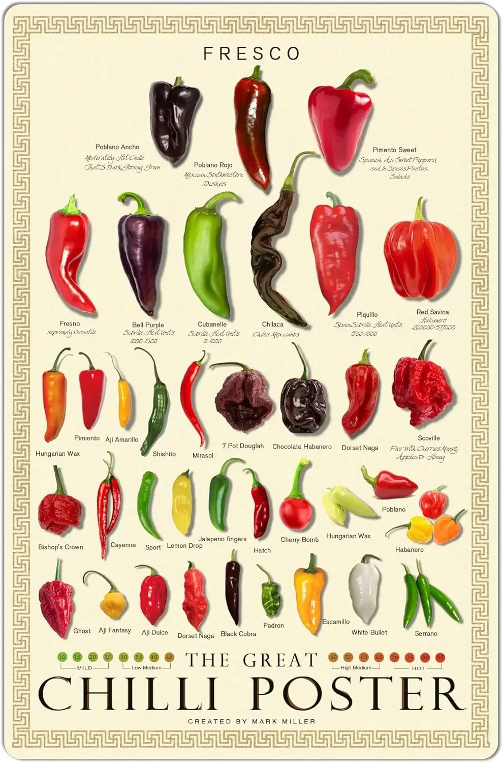 Póster del gran chile, especies de pimiento fresco, carteles de chapa de Metal picantes, placa artística de pared para cocina