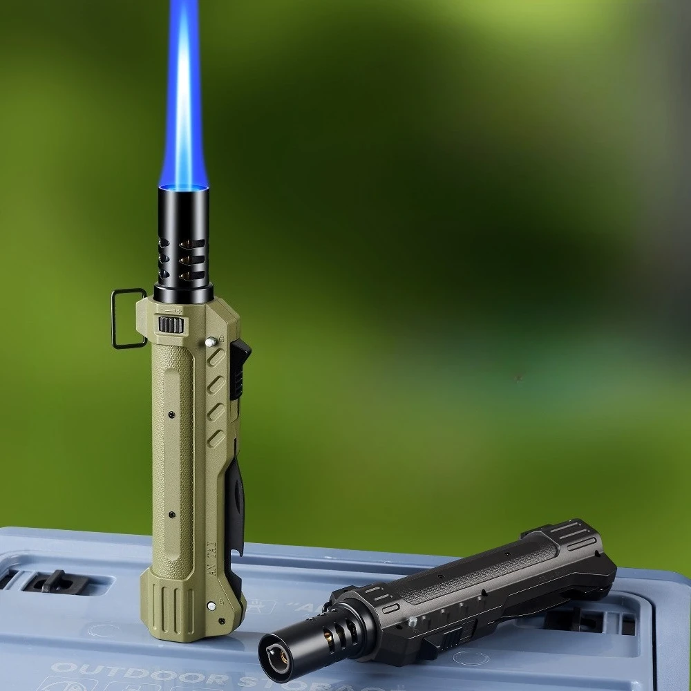 New Outdoor Multi Functional High Power Spray Gun Lighter Windproof Jet Igniter Camping Essential Handheld Spitfire Gun Lighter