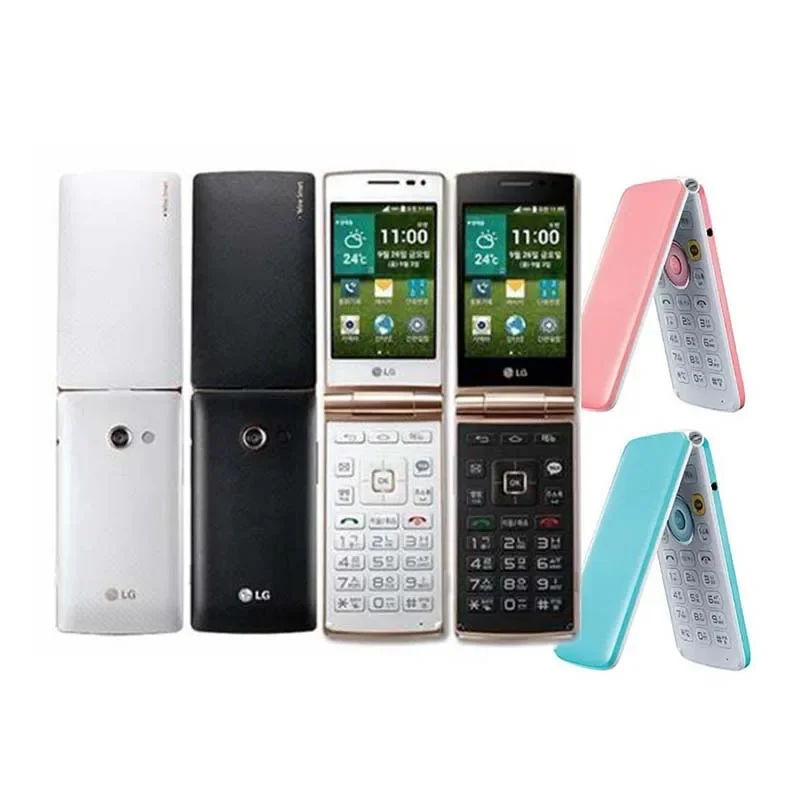 LG Smart Folder 4G LTE Mobile Phone Unlocked LG D486 X100 Unlocked Original Android LG D486 X100 Wine Used Phone