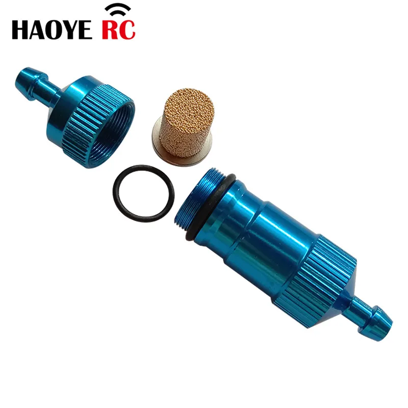 Haoye 1-teilige Filter aus gesinterter Bronze mit hoher Kapazität, D13 Alu-Ölfilter, Anti-Junction-Mesh-Filterelement für RC-Tanks, Zubehör