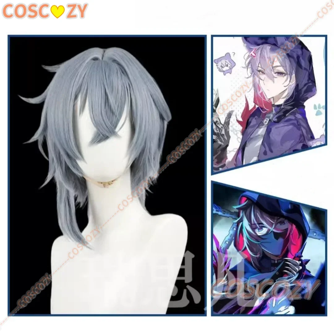 Game Honkai Star Rail Moze Cosplay Wig 35CM Short Resistant Synthetic Hair Women Men Halloween Carnival Party Convention Props