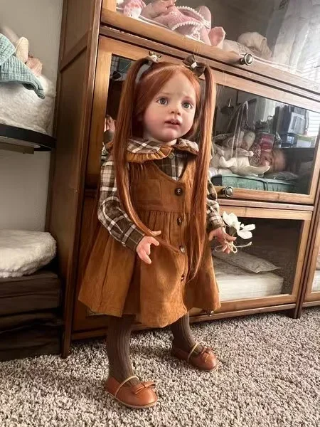 

St.Store индивидуальная ограниченная поставка 25 дюймов Reborn Baby Fritzi с проводами, укорененные вручную волосы, уже готовая кукла, Рождественский подарок