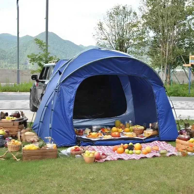 

SUV Car Van Tents for Camping 4-6 People, SUV Attachment Waterproof Large Space Easy Set Up 210D Ox fabric
