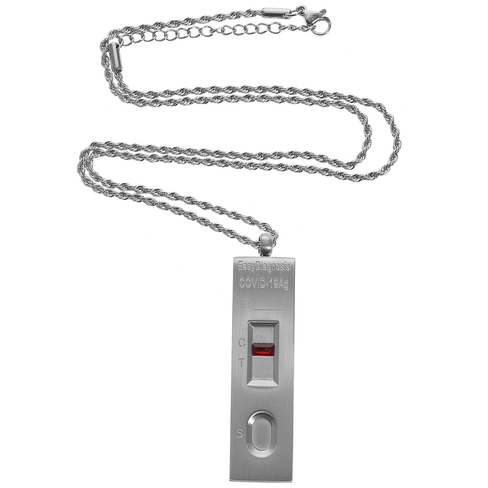 

Detection Pendant Unique Stainless Steel Necklace for Men Women Cool Trendy Accessories Jewelry Charm Novelty